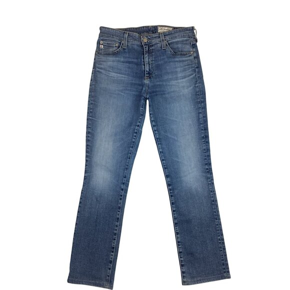 AG-ED Adriano Goldschmied Straight Leg Denim Jeans Womens 29R Medium Wash Stretc - Picture 2 of 12